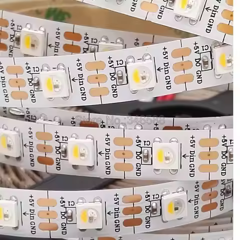 SK6812 RGBW LED Strip Light 4 in 1 Similar WS2812B 1m 5m 30 60 144 LEDs Individual Addressable RGBWW