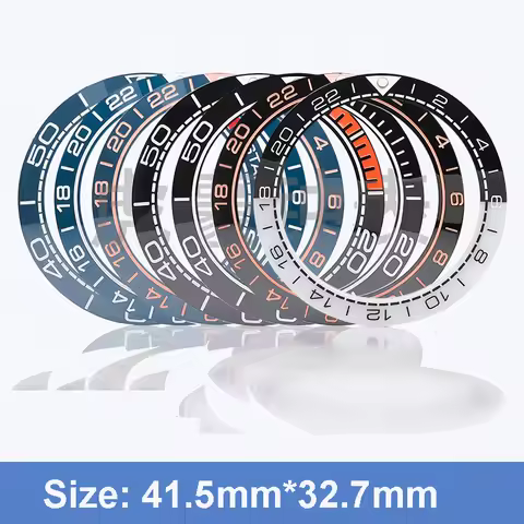 Tilted 41.5 * 32.7mm Ceramic Luminous Bezel Inlaid Watch Case Ring For Seamaster 600 Watch Accessori