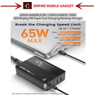 LDNIO A4808Q 65W / LDNIO A4809C 100W LED Display PD Super Fast Charging Desktop Charger