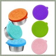 ( S U Z B )Salad Dressing Container To Go, 6Pcs 50Ml Stainless Steel Small Condiment Containers with