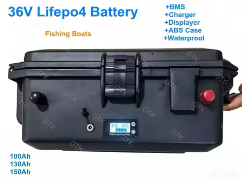 Gtk 12S 36V 100Ah 120Ah 150Ah 120A LiFepo4 lithium battery pack with 100A 150A Bluetooth BMS App for