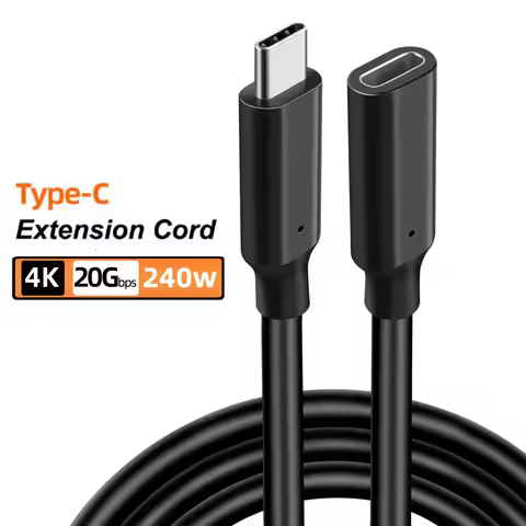 3M 5M USB C Extension Cable USB 3.2 Gen2 Male to Female Type C Extender Cord 4K 240W PD for iPhone 1