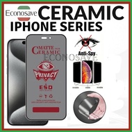 Ceramic Privacy Screen IPhone 17 Air/16 Pro/15/14 Pro Max/13 Pro/6/7/8/8 Plus/Xr/Xs Max/11 Pro Max/1