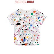 1-9Y Korean summer boys' coforful dot short sleeved T-shirt baby clothes children's clothing base sh