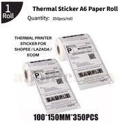 Thermal Sticker A6 Paper Airway Bill Sticker Thermal Label AWB Consignment Note 订单打印纸