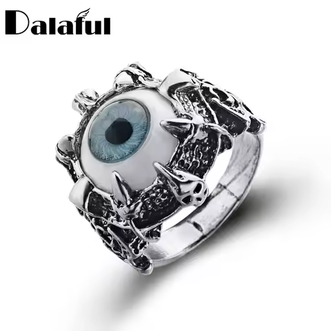 Unisex Women's Men's Punk Eyes Claw Biker Gothic Fashion Ring Size 8 9 10 11 J026