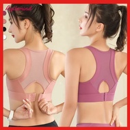 【Agilemind】Sport Bra Shock-proof Padded Bra Mesh Back Quick dry Gym Running Yoga Vest Plus size XXXL