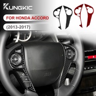 Car Steering Wheel Button Real Soft Carbon Fiber for Honda Accord 2013 2014 2015 2016 2017 Interior 