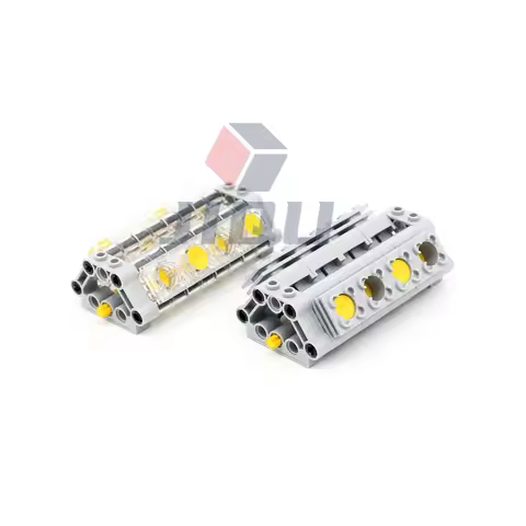 MOC Technology Bricks Parts V8 Engine Cylinder Model Compatible High-tech Car DIY Building Blocks Ed