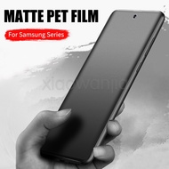 Full Cover Matte PET Soft Film Screen Protector Samsung Galaxy Note 20 10 9 8 S10 S9 S8 S21 Plus S7 Edge S20 Ultra
