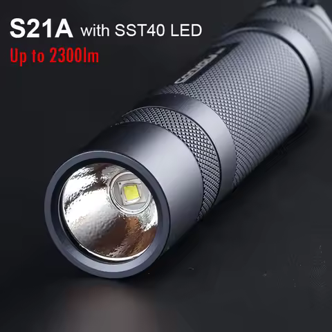 Flashlight Convoy S21A Torch With Luminus SST40 Lanterna 21700 2300lm Portable Lighting Camping Fish