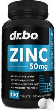 Zinc Supplements 50mg Tablets Supplement - Natural Pure Zinc 50mg Oxide Citrate Capsules Mineral Pil