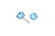 TAKA Jewellery Spectra Blue Topaz / Amethyst  /  Pink Topaz Earrings 9K