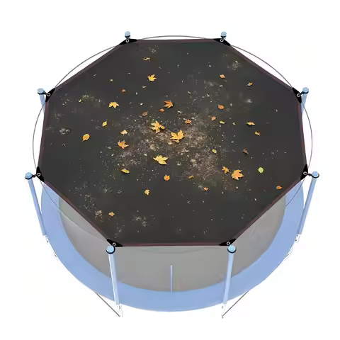 10/12/14ft UV Resistant Trampoline Shade Cover Canopy Sun Protection Waterproof Mesh Outdoor Backyar