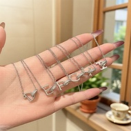 A To Z Letter Necklace Set, Minimalist Custom Initial Pendant Gift  Set Rantai Leher Huruf Dari A Hi