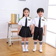 Now~~ Goods Children's Air Force Flight Attendant Captain Uniform Airplane Master Boys Girls Flight 