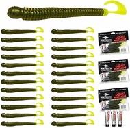 Liquid Mayhem 4" Creep - Watermelon Seed with Chart Tail - Soft Plastic Fishing Lure for Walleye 24 
