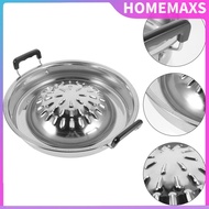 HOMEMAXS Camping Grill Tray Supply Stainless Steel Pan Scone Non Griddle Metal Bbq Reusable Japanese-style Frying Pans Barbecue Stove