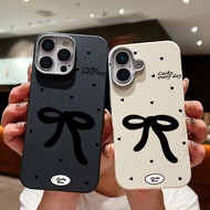 Black Bowknot Love Heart Design Case For Samsung Galaxy S25 FE A17 A07 A06 M56 F56 M16 F16 M06 F06 5