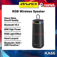 Awei KA66 Wireless Speaker 60W High Power Heavy Bass Outdoor Speaker IPX7 Waterproof Bluetooth Speak