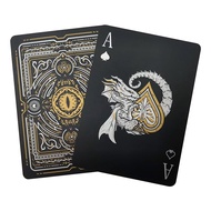Waterproof Playing Cards, Plastic Playing Cards, Deck of Cards, Gift Poker Cards (Black Dragon)