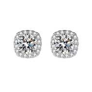 Silver Diamond Earrings Cz Diamond Earring Silver Earring