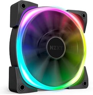 NZXT AER RGB 2-140 mm - HF-28140-B1 - Advanced Lighting Customizations - Winglet Tips - Fluid Dynamic Bearing - LED RGB PWM Fan for NZXT RGB - Single (Lighting Controller Required &amp; NOT Included)