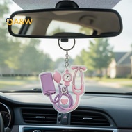 A&W 2D Acrylic Medical Keychain Cute Medical Stethoscope Design Fade Resistant for Hospital Staff Ho