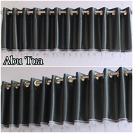 Gorden Renda Poni Mewah Jendela Pendek Atas Pintu Model Smokring Lurus Aksesoris Manik Cantik Bahan