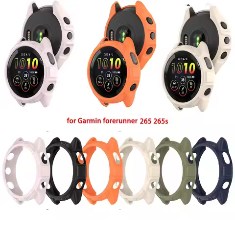 Soft TPU Case Cover For Garmin Forerunner 265 265S Slim Watch Screen Protector