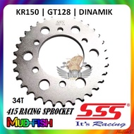 SSS KAWASAKI KR150, Modenas GT128 | DINAMIK REAR STEEL SPROCKET 32T, 33T, 34T, 35T, 36T, 37T, 38T (4