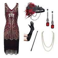 1920S Gatsby Teenager Dress Sequins Tassel For