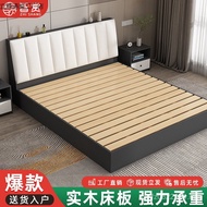 Rental Room Single Bed Bed Board Type Bed 1.8 x21.5 Lord Wood Wisdom 1.2m Large Bed Household Soft C
