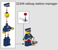 【群樂】LEGO 21344 人偶 railway station manager