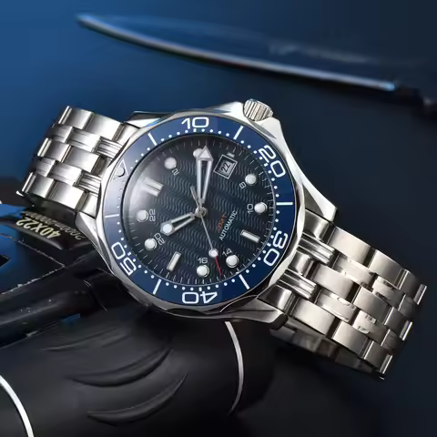 6 colors 41cm Men's Watch waterproof Top 007 Commander Fashion Leisure Automatic Mechanical Watch Ja