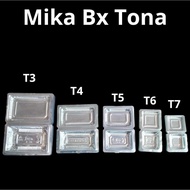 Mika BX Tona Clear Plastic Mica/ Food Storage Container T3, T4, T5, T6, T7/ CONTENTS 100 pcs