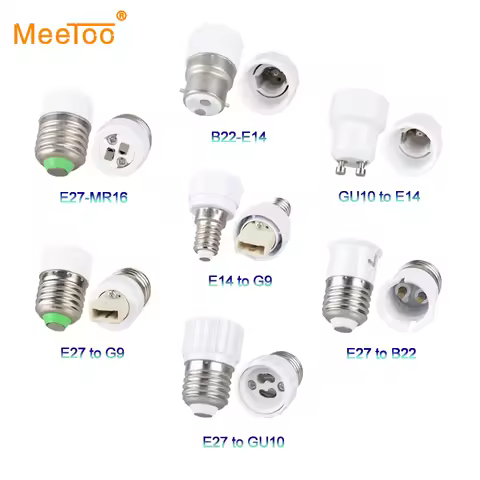 E14 E12 E27 Lamp Base Accessories GU10 G9 B22 MR16 Bulb Light Socket Adapter Household Converter Fit