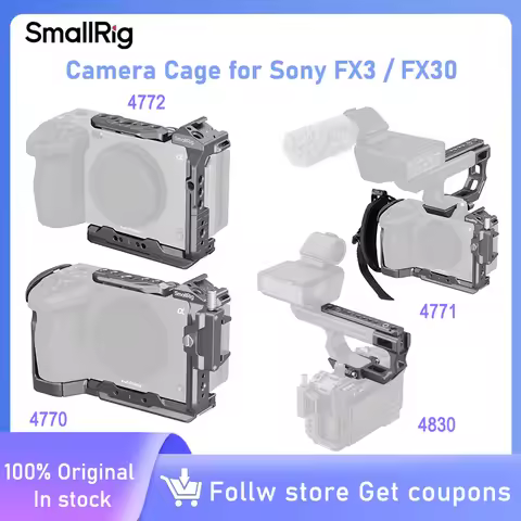 SmallRig Advanced Cage Kit for Sony FX3 / FX30 HawkLock Quick Release Cage Kit with Top Handle, Cabl