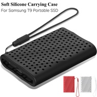 Silicone Carrying Case for Samsung T9 Portable SSD 1TB 2TB 4TB External Solid State Drive, Soft Sili