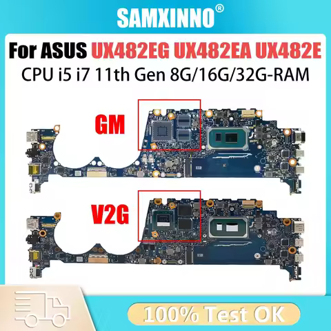 UX482EG Mainboard For ASUS UX482EA UX482EGR UX482EAR UX482E BE482E BX482E Laptop Motherboard With i5