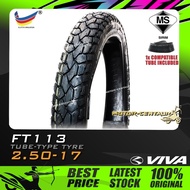 TAYAR KOMBO VIVA TYRE FT113 2.50-17 WITH FKR TUBE 250-17 DUAL SPORTS