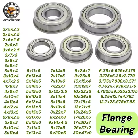 10Pcs F685ZZ 5x11x5 mm Flange Bearing F605 F608 F623 F624 F625 F626 F635 F684 F688 F693 F695 F698 ZZ