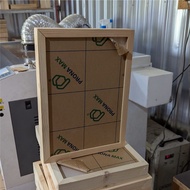 Custom portrait frame partition 2 teak wood acrylic A4 size