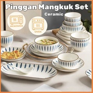 Luxury Set Plate Bowl/ Plate Bowl Plate Set ikea/ Plate Ceramic Plate Ceramic Bowl Ceramic Plate Set