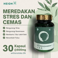 Heion ashwahanda- meredakan stres dan cemas kapsul sanjaya original