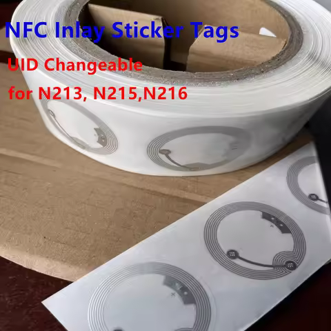 NFC RFID Labels for Ntag213 Ntag215 Ntag216 UID Changeable Inlay Self-Adhesive Sticker NFC Tags 1PCS