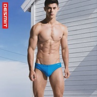 DESMIIT S320 Men's Swimming Trunks Sexy Low Waist Bulge-Resistant Beachwear Solid Color Triangle Cut