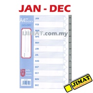 Grey PP Index Divider 12 Month / Plastic Filling Separator Monthly (Jan to Dec) Lion File January Un