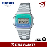 [Official Warranty] Casio Vintage Silver Stainless Steel Band Men Watch A168WER-2ADF/A168WER-2A/A168