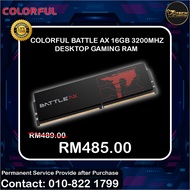 COLORFUL BATTLE AX GAMING RAM DDR4 3200 16GB BLACK